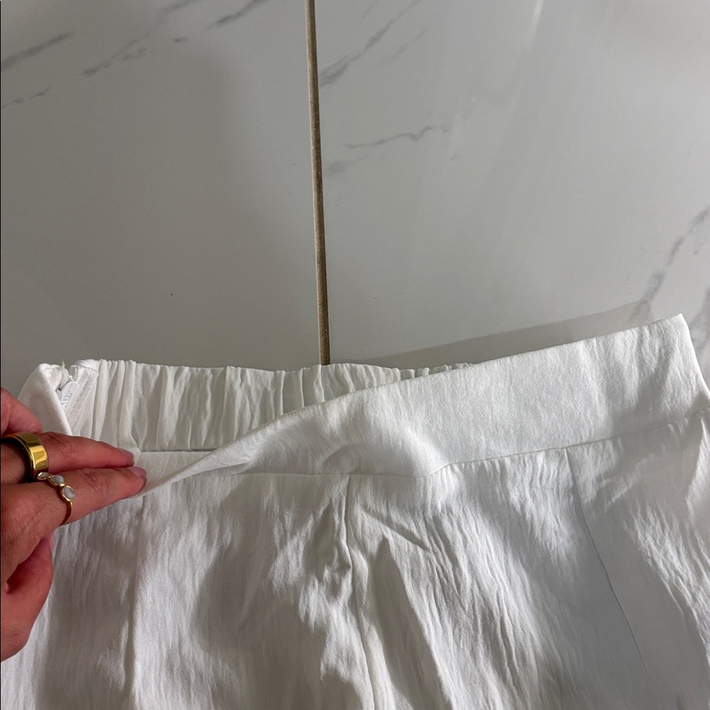 White Textured Pants - Picture 2 of 3